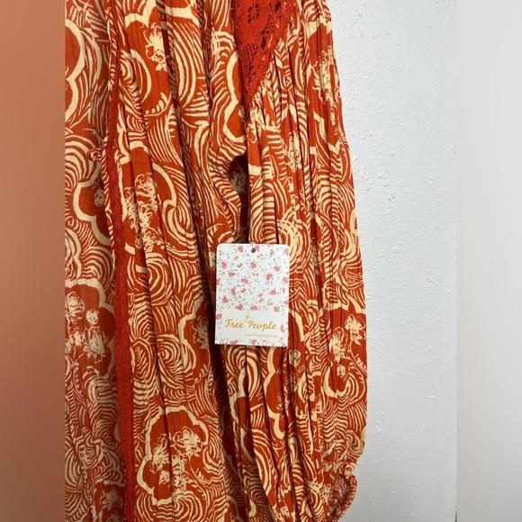 NWT Free People Crinkle Chiffon Kimono Swim Cover Up M/L - Picture 5 of 8